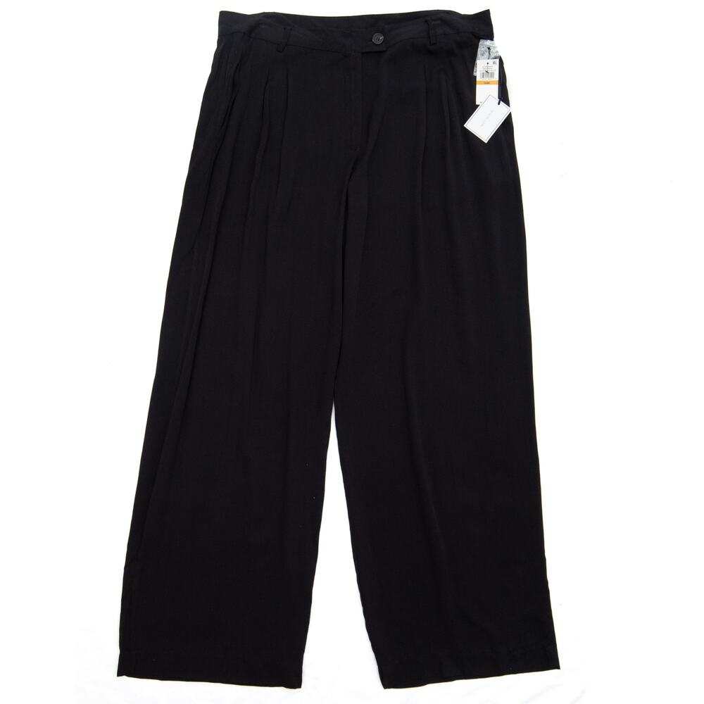 1. State Bon Voyage Pleated Pants In Rich Black Size 16